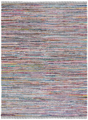 Safavieh Rag Handwoven Area Rug In Ivory And Black - Modern Eco-friendly Design For Chic Home Decor Black ,Pink 80% Denim,20% Cotton Rar301f-4