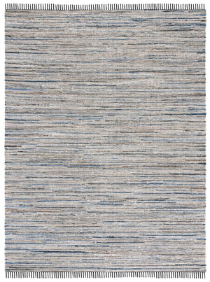 Safavieh Rag Handwoven Area Rug In Ivory And Black - Modern Eco-friendly Design For Chic Home Decor Light Blue ,Black 80% Denim,20% Cotton Rar301l-5