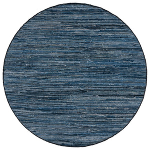 Safavieh Rag Handwoven Area Rug In Ivory And Black - Modern Eco-friendly Design For Chic Home Decor Blue ,Black 80% Denim,20% Cotton Rar301m-3