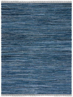 Safavieh Rag Handwoven Area Rug In Ivory And Black - Modern Eco-friendly Design For Chic Home Decor Blue ,Black 80% Denim,20% Cotton Rar301m-3