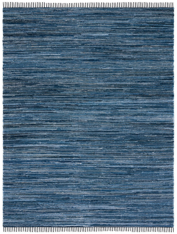 Safavieh Rag Handwoven Area Rug In Ivory And Black - Modern Eco-friendly Design For Chic Home Decor Blue ,Black 80% Denim,20% Cotton Rar301m-3