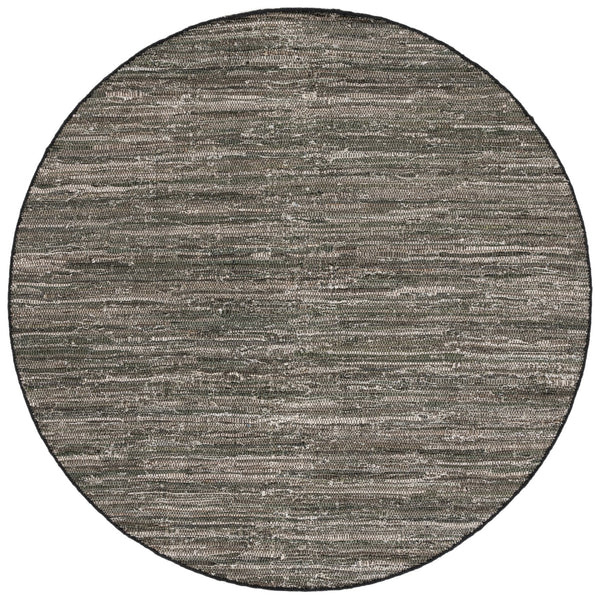 Safavieh Rag Handwoven Area Rug In Ivory And Black - Modern Eco-friendly Design For Chic Home Decor Dark Green ,Black 80% Denim,20% Cotton Rar301y-8