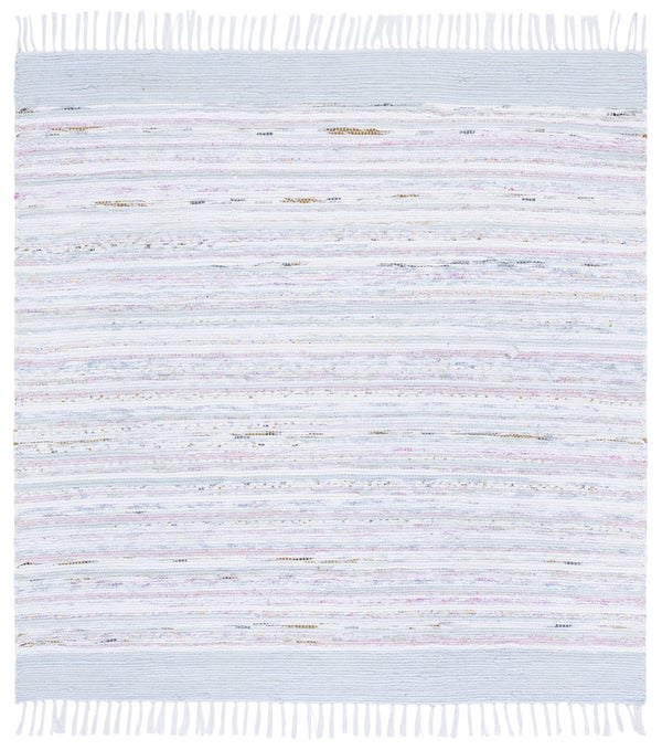Safavieh Rag Handwoven Cotton Runner Rug - Timeless Elegance For Your Home Decor With Traditional Craftsmanship Ivory ,Grey Cotton Rar401f-6sq