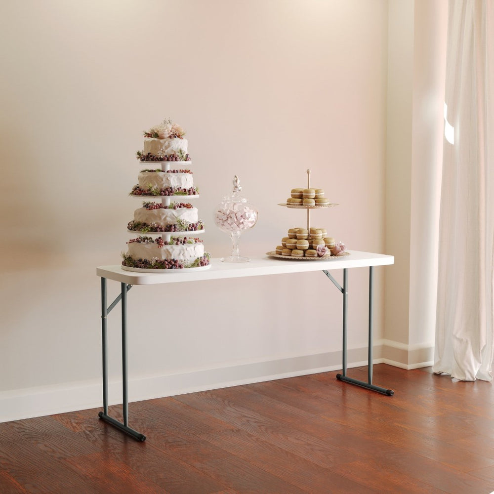 English Elm Kathryn 5-Foot Folding Training Table – Durable, Waterproof, and Space-Saving for Any Event Setup RB-1860-GG