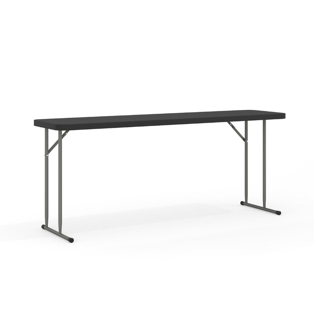 English Elm Kathryn 6-Foot Folding Training Table – Durable, Portable Design for Classrooms and Events Setup Black 18"W x 72"L RB-1872-BK-GG