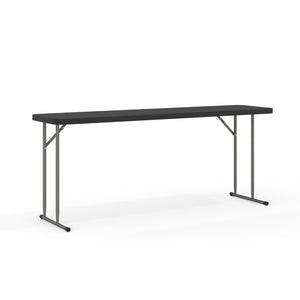 English Elm Kathryn 6-Foot Folding Training Table – Durable, Portable Design for Classrooms and Events Setup Black 18"W x 72"L RB-1872-BK-GG
