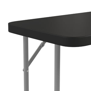 English Elm Kathryn 6-Foot Folding Training Table – Durable, Portable Design for Classrooms and Events Setup Black 18"W x 72"L RB-1872-BK-GG