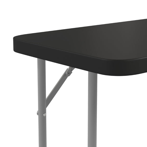 English Elm Kathryn 6-Foot Folding Training Table – Durable, Portable Design for Classrooms and Events Setup Black 18"W x 72"L RB-1872-BK-GG