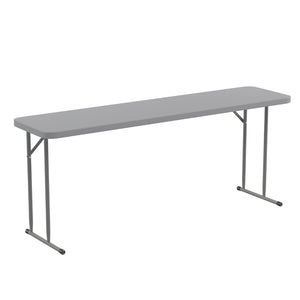 English Elm Kathryn 6-Foot Folding Training Table – Durable, Portable Design for Classrooms and Events Setup Gray 18"W x 72"L RB-1872-GY-GG