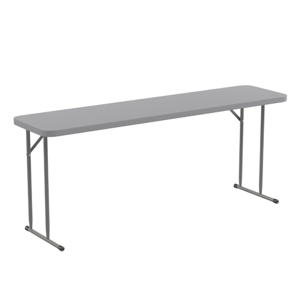 English Elm Kathryn 6-Foot Folding Training Table – Durable, Portable Design for Classrooms and Events Setup Gray 18"W x 72"L RB-1872-GY-GG