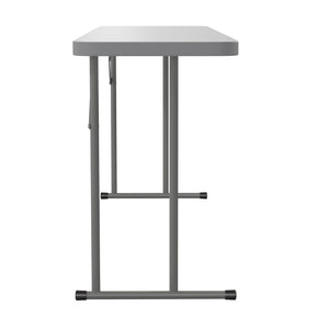 English Elm Kathryn 6-Foot Folding Training Table – Durable, Portable Design for Classrooms and Events Setup Gray 18"W x 72"L RB-1872-GY-GG