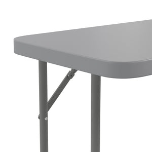 English Elm Kathryn 6-Foot Folding Training Table – Durable, Portable Design for Classrooms and Events Setup Gray 18"W x 72"L RB-1872-GY-GG