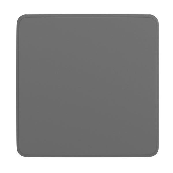 English Elm Paige Kid's Folding Table – Durable, Lightweight Design with Locking Legs for Safe Use Anywhere Granite Gray 24" Square RB-2424-KID-GY-GG