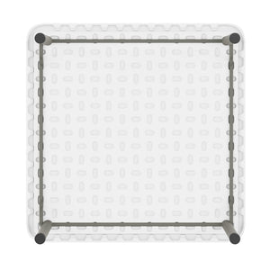 English Elm Paige Kid's Folding Table – Durable, Lightweight Design with Locking Legs for Safe Use Anywhere Granite White 24" Square RB-2424-KID-WH-GG