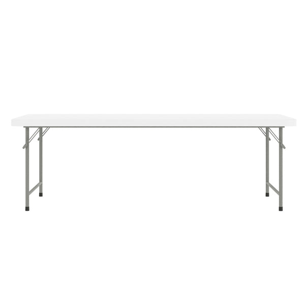 English Elm Paige Kid's Folding Table - Durable, Lightweight, Easy-Clean Activity Space for Classrooms & Playrooms Granite White 30"W x 60"L x 19"H RB-3060-KID-GG