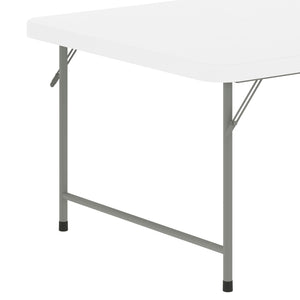 English Elm Paige Kid's Folding Table - Durable, Lightweight, Easy-Clean Activity Space for Classrooms & Playrooms Granite White 30"W x 60"L x 19"H RB-3060-KID-GG