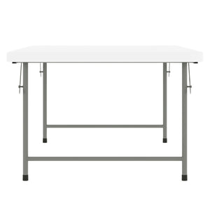 English Elm Paige Kid's Folding Table - Durable, Lightweight, Easy-Clean Activity Space for Classrooms & Playrooms Granite White 30"W x 60"L x 19"H RB-3060-KID-GG