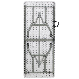 English Elm Kathryn 6-Foot Bi-Fold Folding Table: Durable, Portable & Stain-Resistant for Events & Home Use RB-3072FH-GG