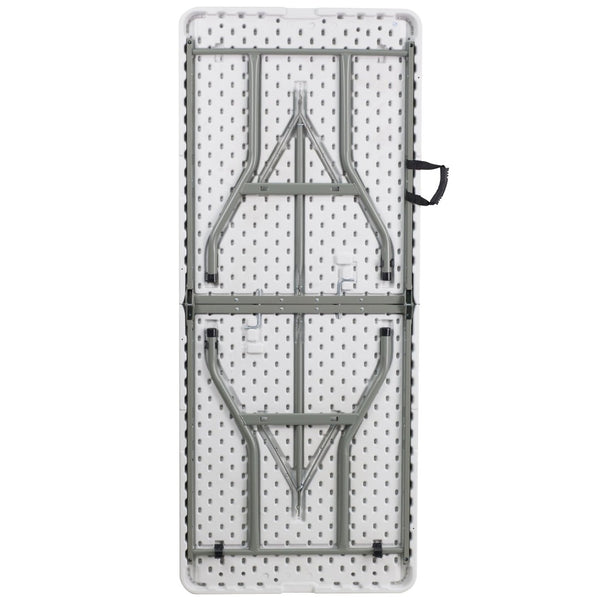 English Elm Kathryn 6-Foot Bi-Fold Folding Table: Durable, Portable & Stain-Resistant for Events & Home Use RB-3072FH-GG