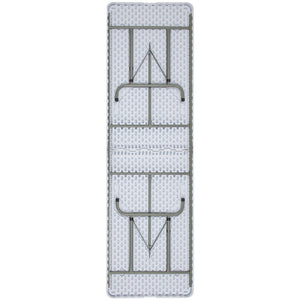 English Elm Kathryn 8-Foot Adjustable Folding Table - Durable Granite White Design for Events & Gatherings RB-3096ADJ-GG