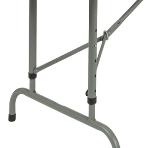 English Elm Kathryn 8-Foot Adjustable Folding Table - Durable Granite White Design for Events & Gatherings RB-3096ADJ-GG