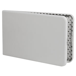 English Elm Kathryn 8-Foot Bi-Fold Folding Table - Durable Granite White Design for Events, Easy Transport & Storage RB-3096FH-GG