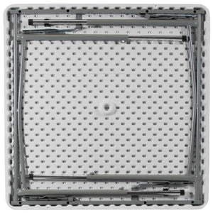 English Elm Kathryn Height Adjustable 2.79-Foot Square Folding Table - Versatile, Durable, and Easy to Store! RB-3434ADJ-GG