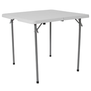 English Elm Kathryn 2.79-Foot Portable Square Folding Table – Durable, Lightweight, Easy-Clean Design for Events RB-3434FH-GG