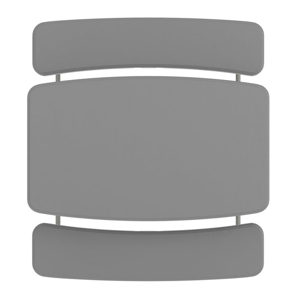 English Elm Paige Easy-Fold Folding Plastic Kids Picnic Table and Benches - Safe, Durable, No Assembly Required Gray RB-EBB-2432FD2-GY-GG