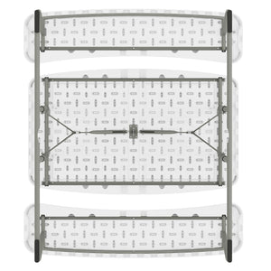 English Elm Paige Easy-Fold Folding Plastic Kids Picnic Table and Benches - Safe, Durable, No Assembly Required White RB-EBB-2432FD2-WH-GG