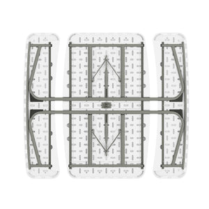 English Elm Paige Easy-Fold Folding Plastic Kids Picnic Table and Benches - Safe, Durable, No Assembly Required White RB-EBB-2432FD2-WH-GG