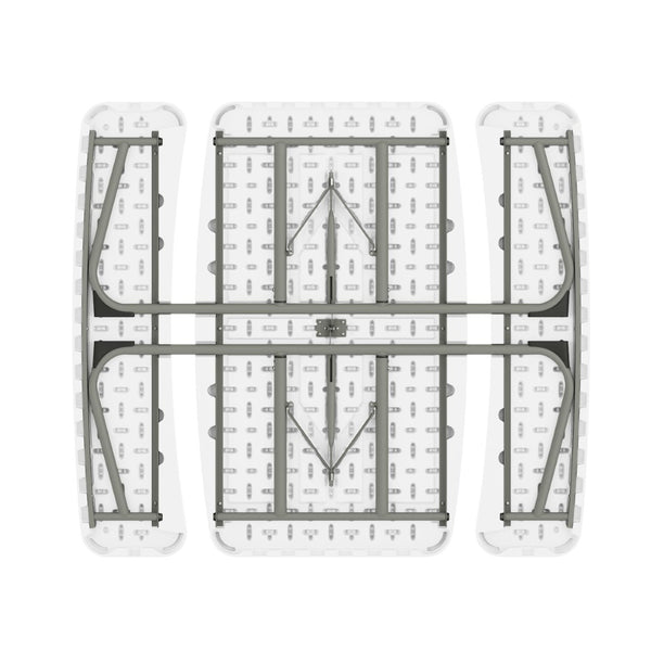 English Elm Paige Easy-Fold Folding Plastic Kids Picnic Table and Benches - Safe, Durable, No Assembly Required White RB-EBB-2432FD2-WH-GG