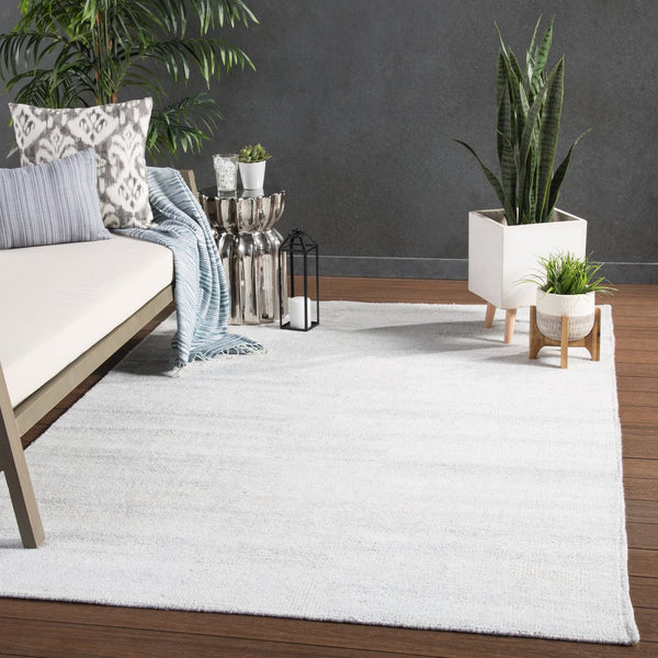 Jaipur Living Rebecca Limon Rbc03 Handwoven Handmade 100% Pet Yarn Solids Solid Outdoor Rug Cream, Light Gray 100% Pet Yarn Rug138284
