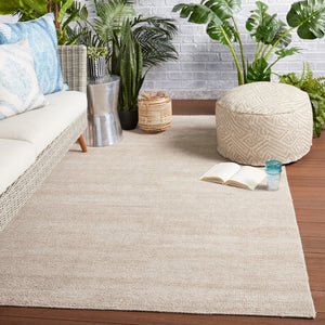 Jaipur Living Rebecca Limon Modern Contemporary Handmade Outdoor Rug Light Taupe 10'x14'