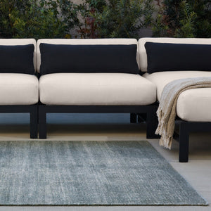 Jaipur Living Rebecca Limon Rbc12 Handwoven Handmade 100% Pet Yarn Solids Solid Outdoor Rug Blue 100% Pet Yarn Rug161196