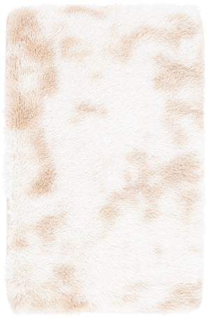 Safavieh Rainbow Shag Area Rug – Luxurious Slip-resistant Design For Stylish Home Décor Enhancement Light Beige Polyester Pile Rbo100a-8