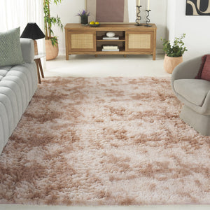 Safavieh Rainbow Shag Area Rug – Luxurious Slip-resistant Design For Stylish Home Décor Enhancement Beige Polyester Pile Rbo100b-6