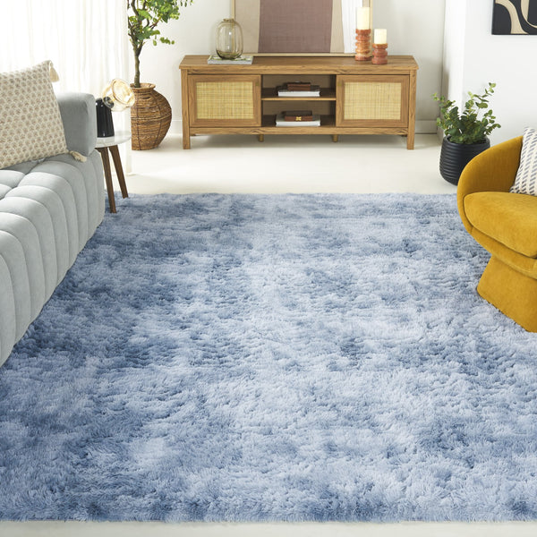 Safavieh Rainbow Shag Area Rug – Luxurious Slip-resistant Design For Stylish Home Décor Enhancement Light Grey Polyester Pile Rbo100g-3