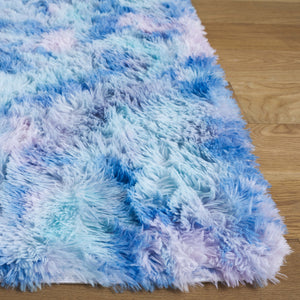 Safavieh Rainbow Shag Area Rug – Luxurious Slip-resistant Design For Stylish Home Décor Enhancement Rainbow ,Multi Polyester Pile Rbo100s-8