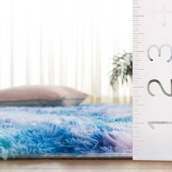 Safavieh Rainbow Shag Area Rug – Luxurious Slip-resistant Design For Stylish Home Décor Enhancement Rainbow ,Multi Polyester Pile Rbo100s-8