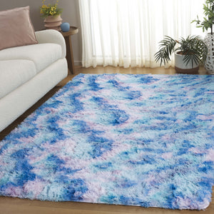 Safavieh Rainbow Shag Area Rug – Luxurious Slip-resistant Design For Stylish Home Décor Enhancement Rainbow ,Multi Polyester Pile Rbo100s-8