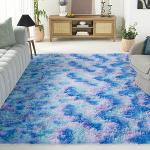 Safavieh Rainbow Shag Area Rug – Luxurious Slip-resistant Design For Stylish Home Décor Enhancement Rainbow ,Multi Polyester Pile Rbo100s-8