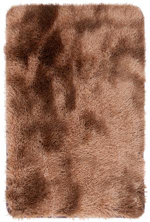 Safavieh Rainbow Shag Area Rug – Luxurious Slip-resistant Design For Stylish Home Décor Enhancement Brown Polyester Pile Rbo100t-3