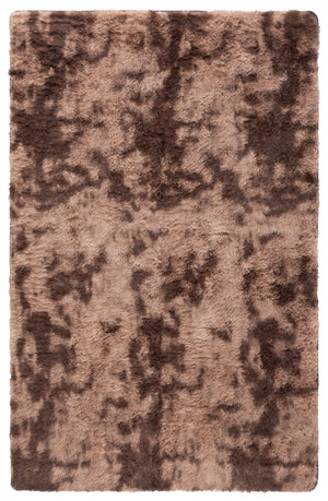 Safavieh Rainbow Shag Area Rug – Luxurious Slip-resistant Design For Stylish Home Décor Enhancement Brown Polyester Pile Rbo100t-3