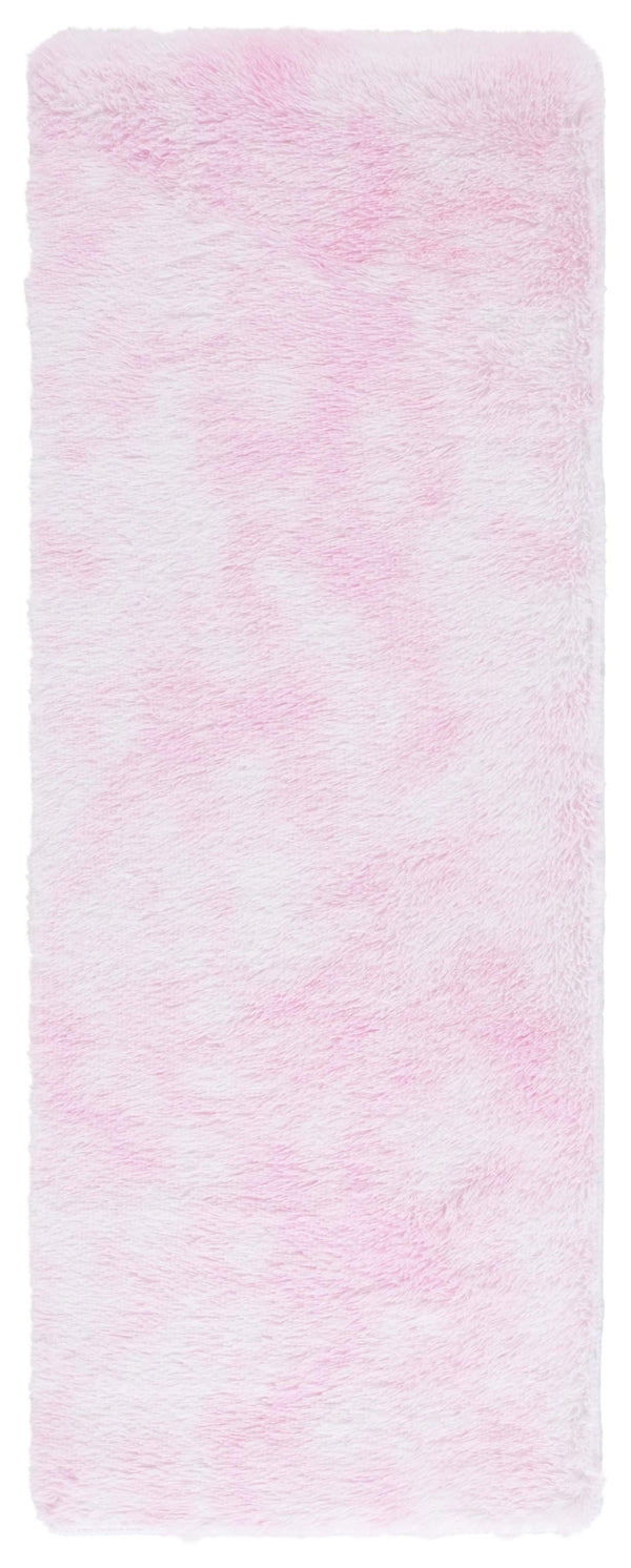 Safavieh Rainbow Shag Area Rug – Luxurious Slip-resistant Design For Stylish Home Décor Enhancement Pink Polyester Pile Rbo100u-6