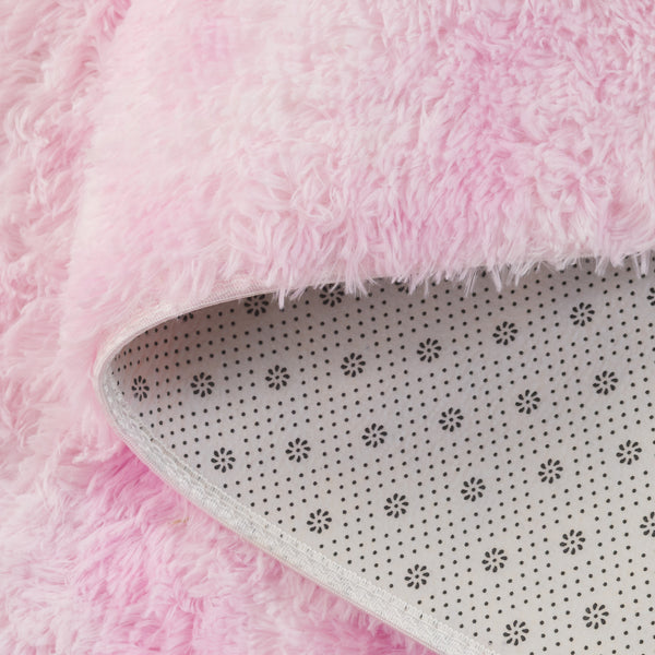 Safavieh Rainbow Shag Area Rug – Luxurious Slip-resistant Design For Stylish Home Décor Enhancement Pink Polyester Pile Rbo100u-6