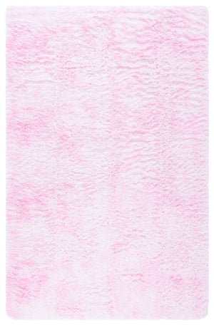 Safavieh Rainbow Shag Area Rug – Luxurious Slip-resistant Design For Stylish Home Décor Enhancement Pink Polyester Pile Rbo100u-6
