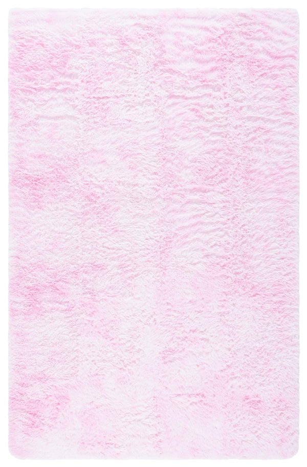 Safavieh Rainbow Shag Area Rug – Luxurious Slip-resistant Design For Stylish Home Décor Enhancement Pink Polyester Pile Rbo100u-6