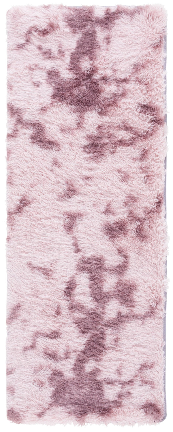 Safavieh Rainbow Shag Area Rug – Luxurious Slip-resistant Design For Stylish Home Décor Enhancement Purple Polyester Pile Rbo100v-5