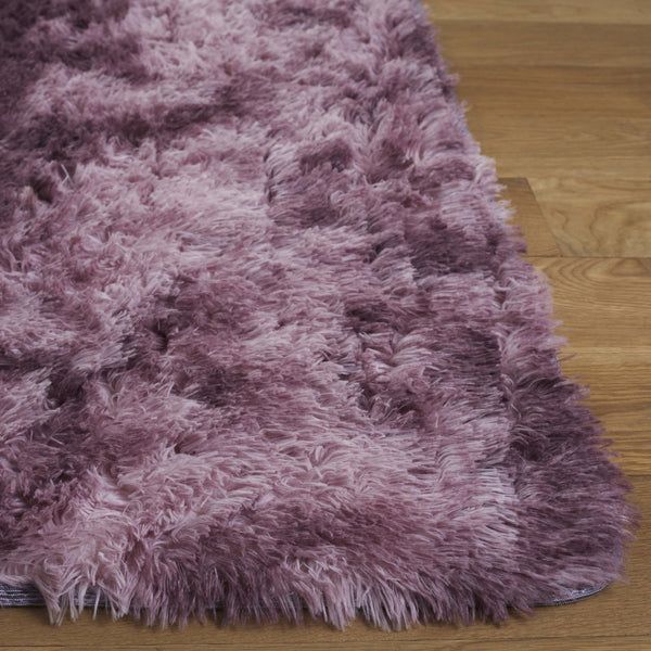 Safavieh Rainbow Shag Area Rug – Luxurious Slip-resistant Design For Stylish Home Décor Enhancement Purple Polyester Pile Rbo100v-5